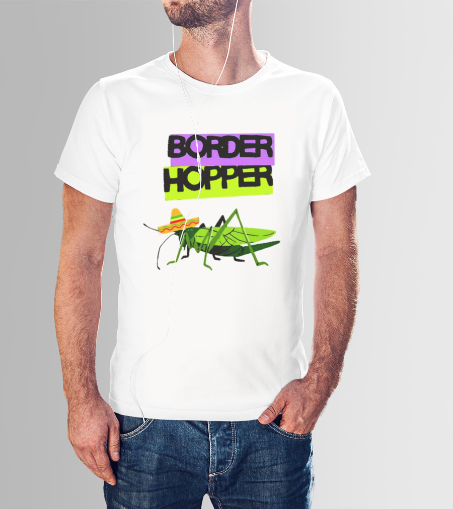 Border Hopper Sombrero Grasshopper T-Shirt