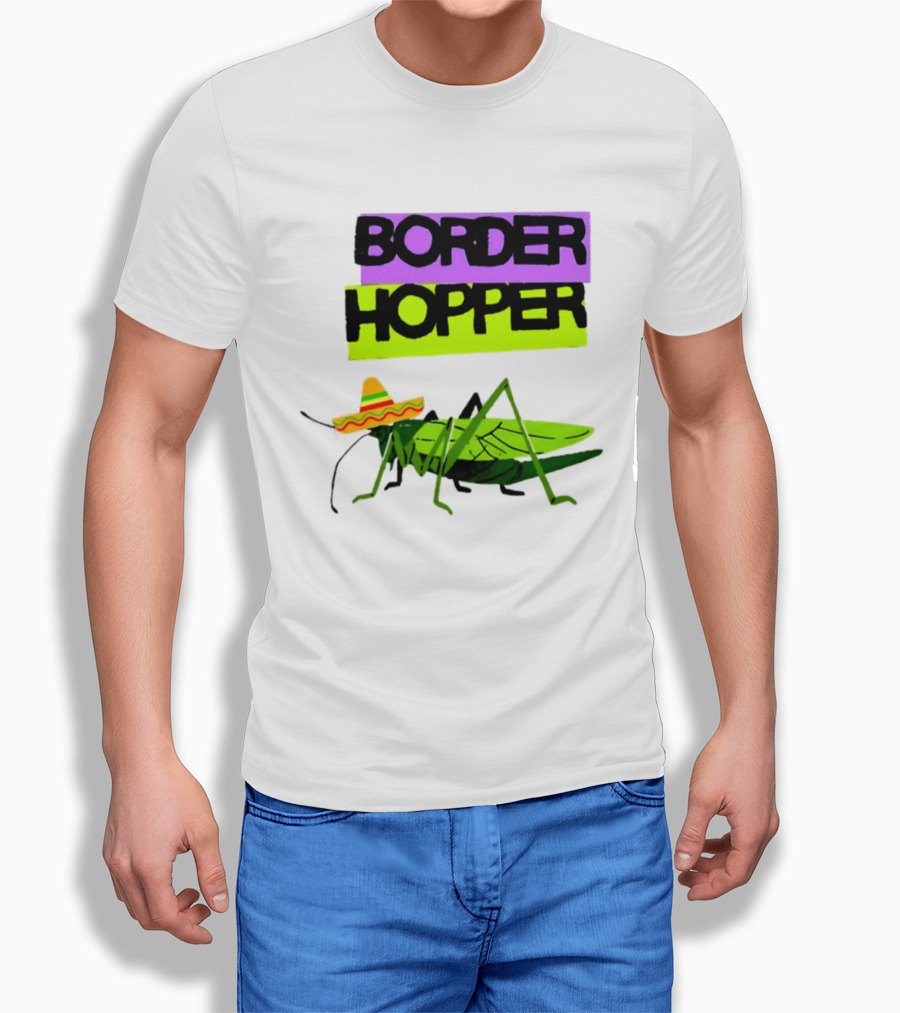 Border Hopper Sombrero Grasshopper T-Shirt