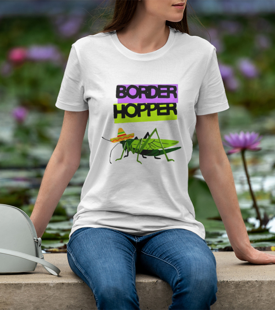 Border Hopper Sombrero Grasshopper T-Shirt