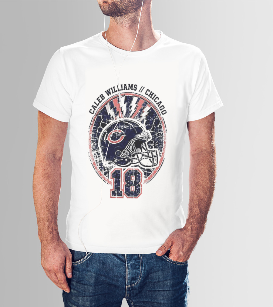 Caleb Williams Chicago Football Helmet 18 Gridiron T-Shirt