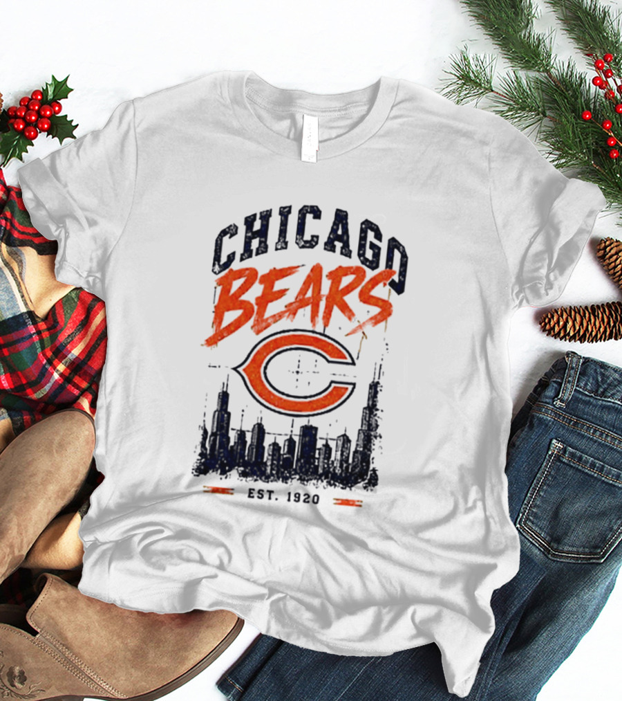 Chicago Bears Est 1920 Skyline Football City T-Shirt