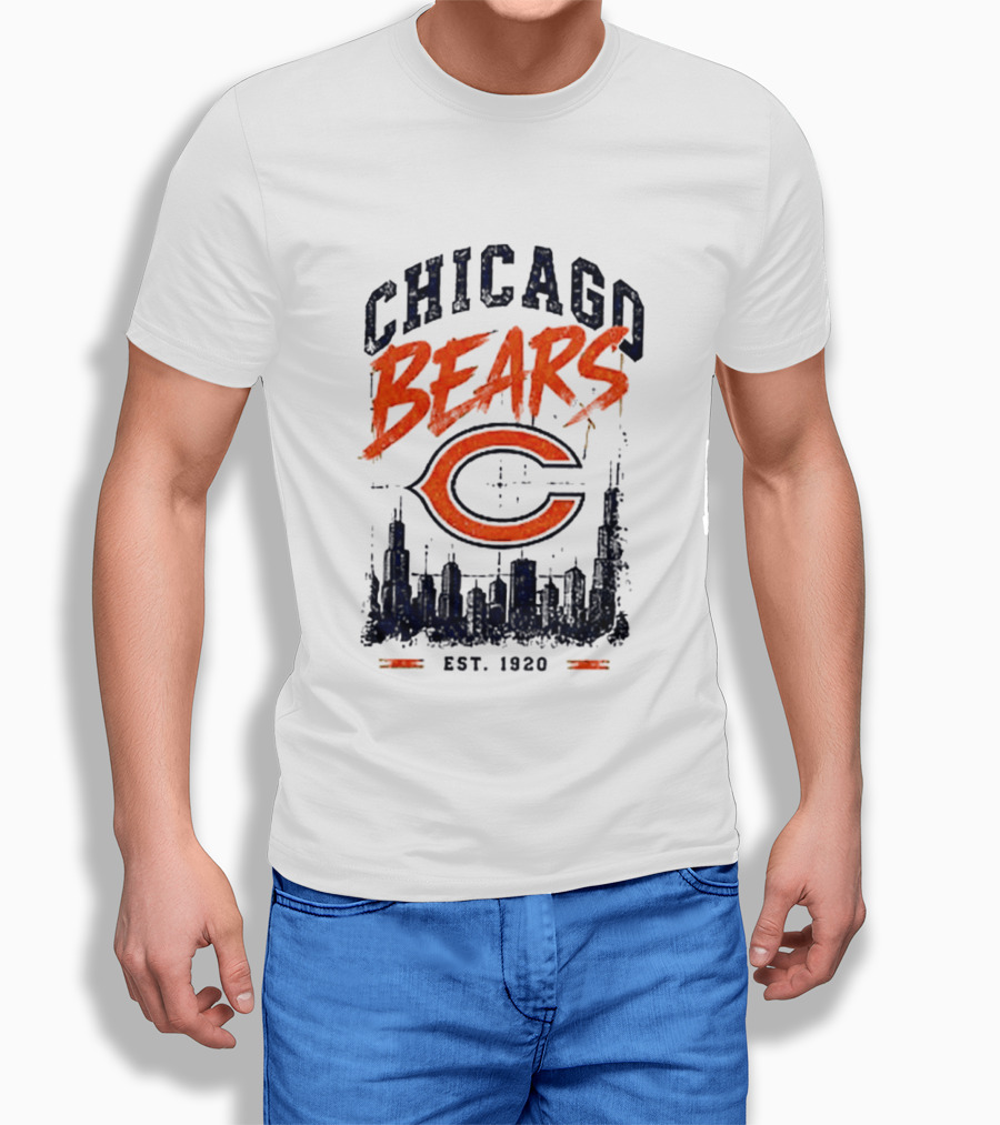 Chicago Bears Est 1920 Skyline Football City T-Shirt