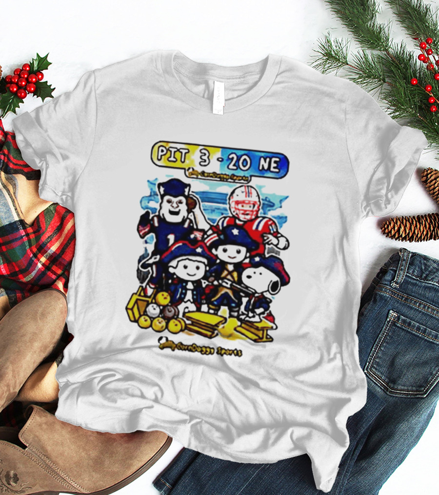 PIT 3 Vs 20 NE Patriots Snoopy Cartoon CornDoggy Sports Game Day T-Shirt