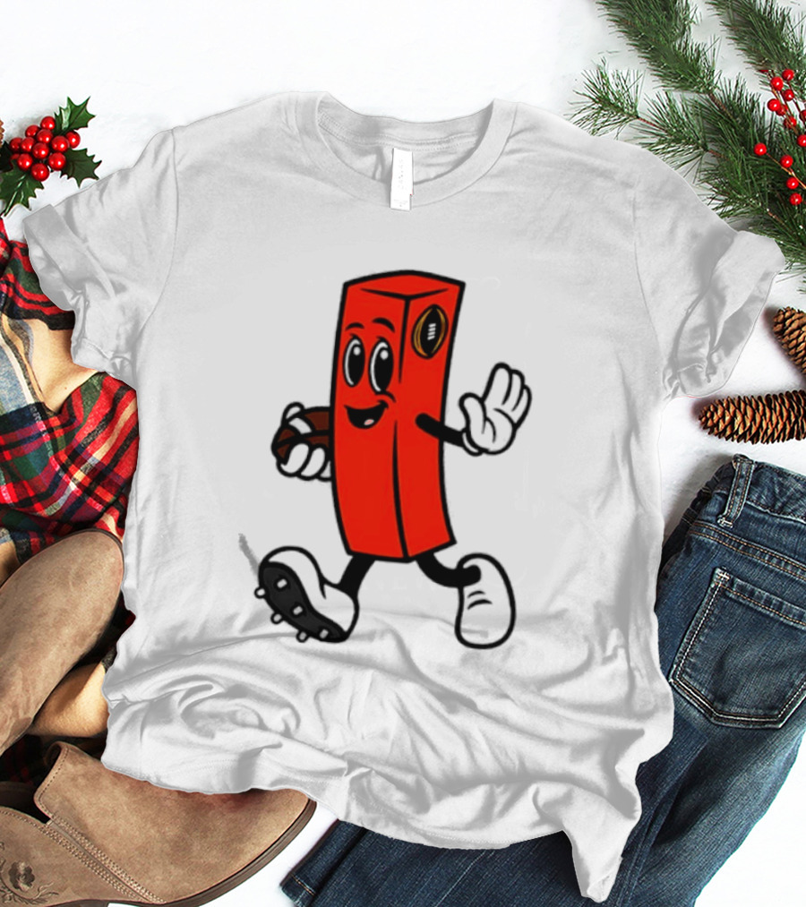 Perry Pylon Football Character With Cigar Walking T-Shirt
