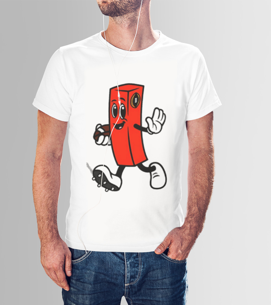 Perry Pylon Football Character With Cigar Walking T-Shirt