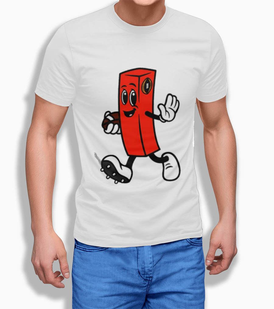 Perry Pylon Football Character With Cigar Walking T-Shirt