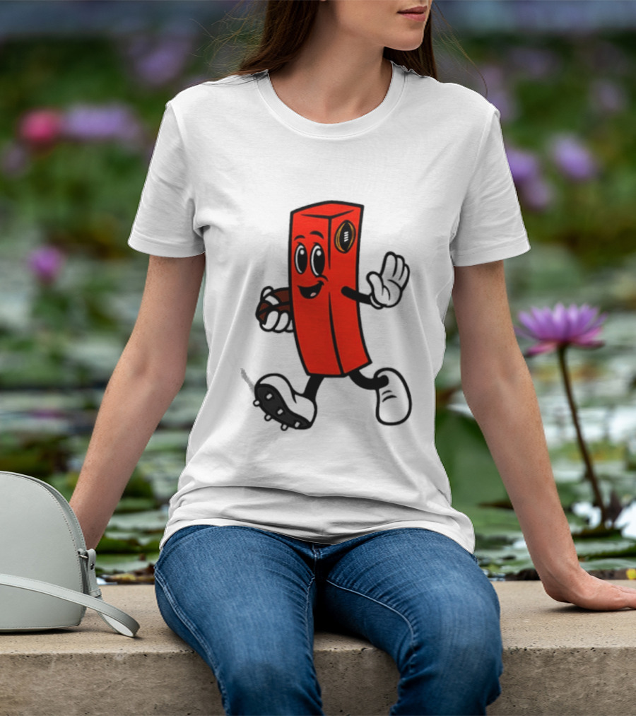 Perry Pylon Football Character With Cigar Walking T-Shirt