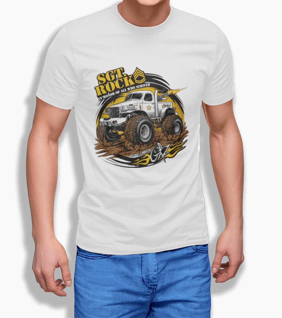 Sgt. Rock In Honor Of All Who Served Stage 5 Drives Oz T-Shirt