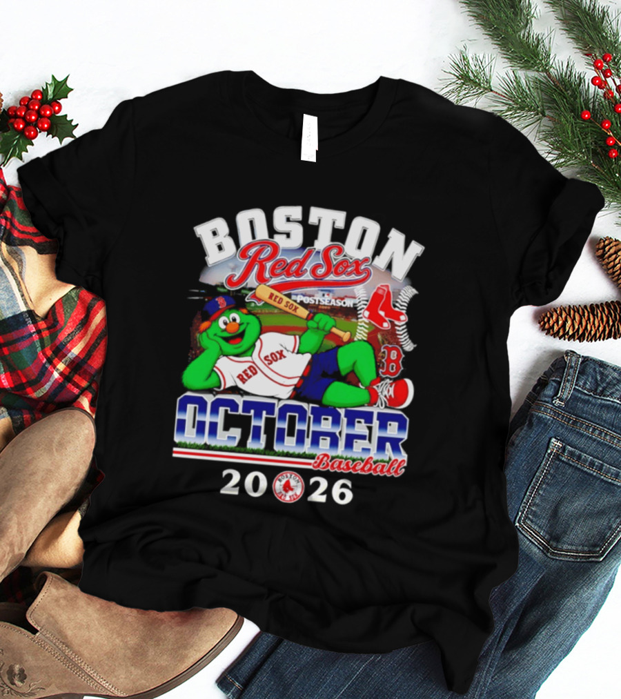 Boston Red Sox 2026 October Postseason Baseball T-Shirt