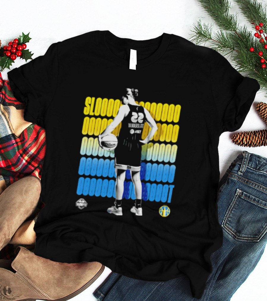 Chicago Sky Courtney Vandersloot Slooty 22 Blue Yellow Basketball T-Shirt