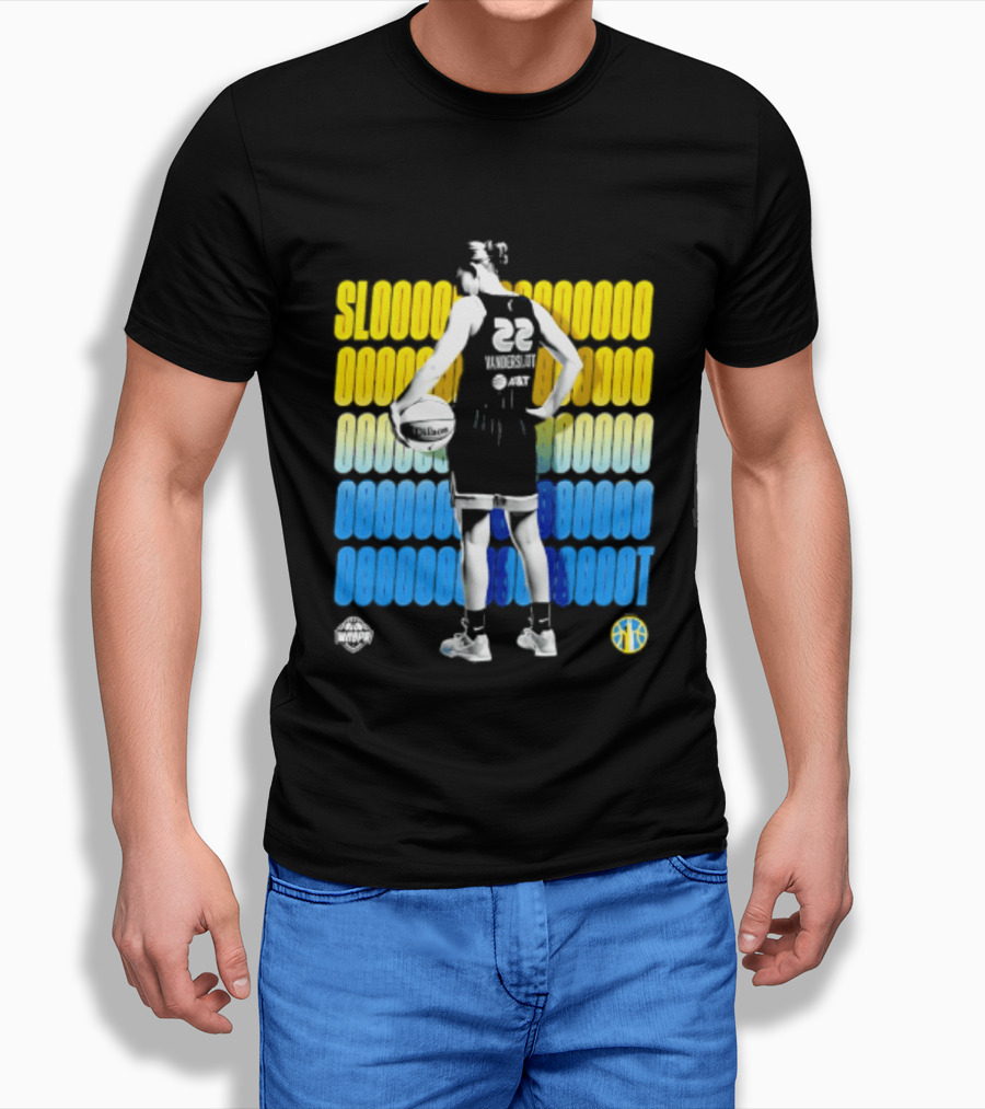 Chicago Sky Courtney Vandersloot Slooty 22 Blue Yellow Basketball T-Shirt