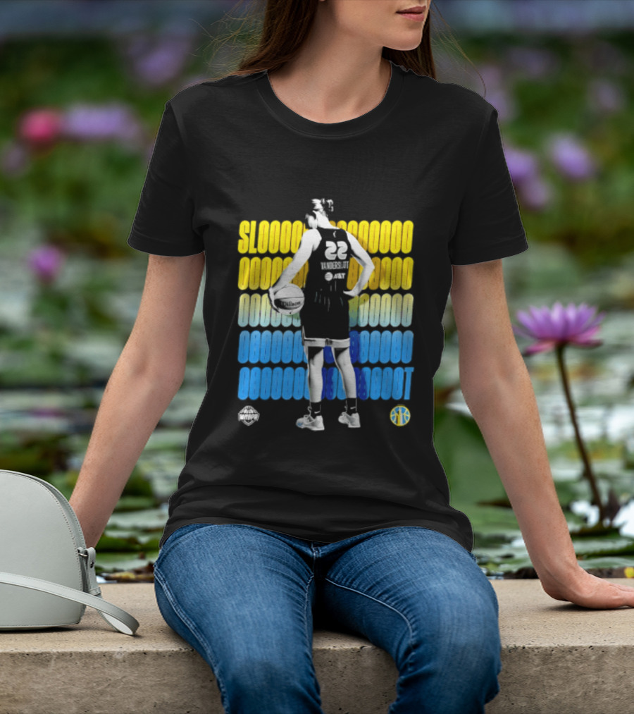 Chicago Sky Courtney Vandersloot Slooty 22 Blue Yellow Basketball T-Shirt