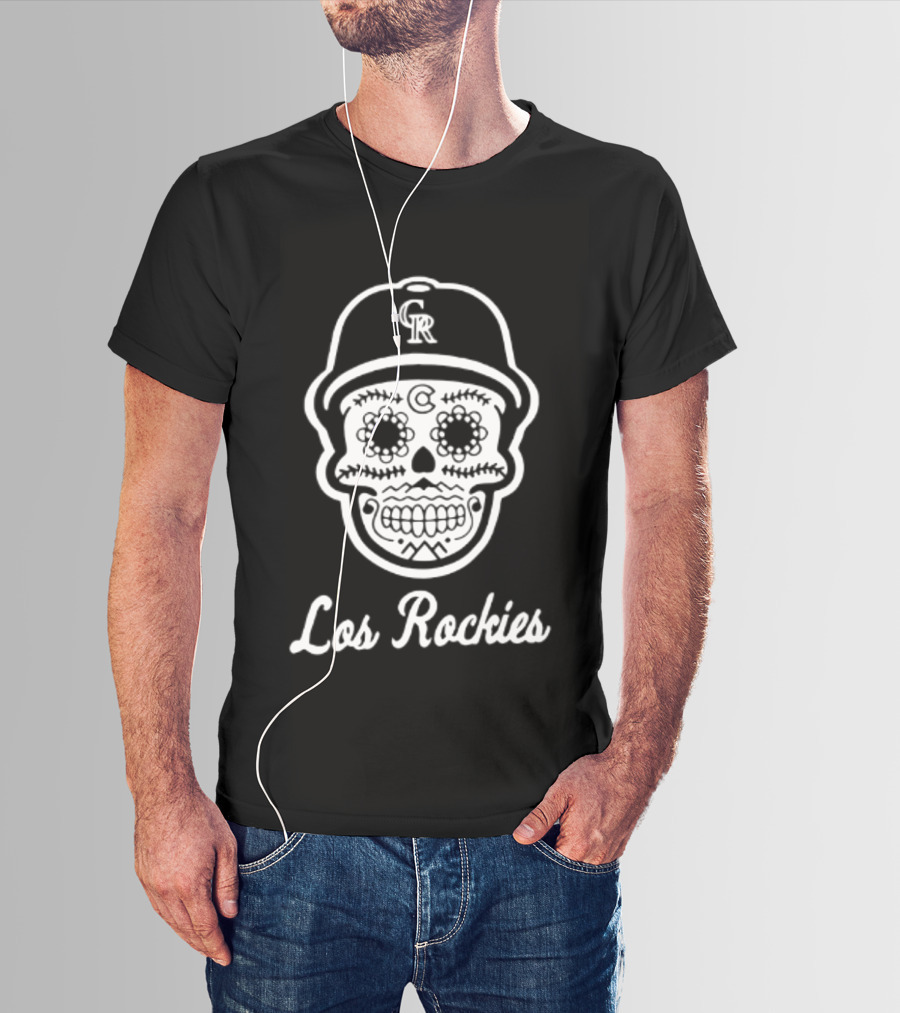 Colorado Rockies Los Rockies Skull CR Cap 2026 T-Shirt