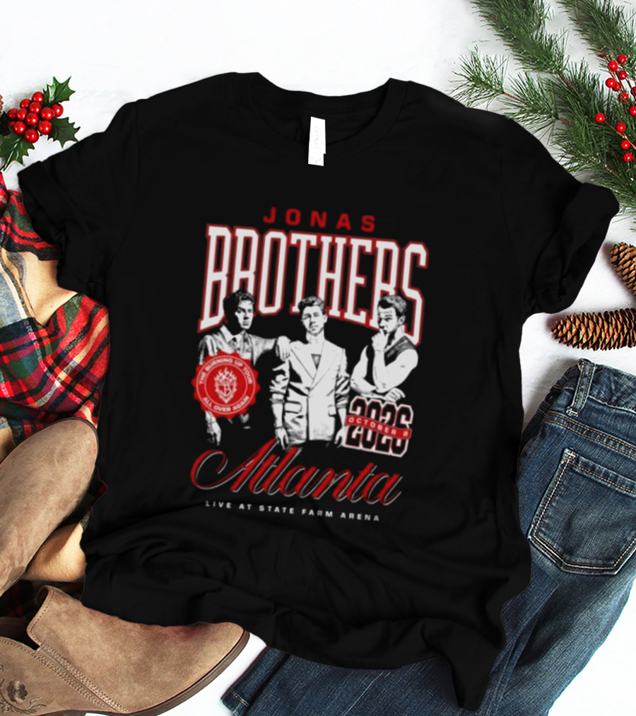 Jonas Brothers Atlanta State Farm Arena 2024 October Live Burning Up All Over Again T-Shirt