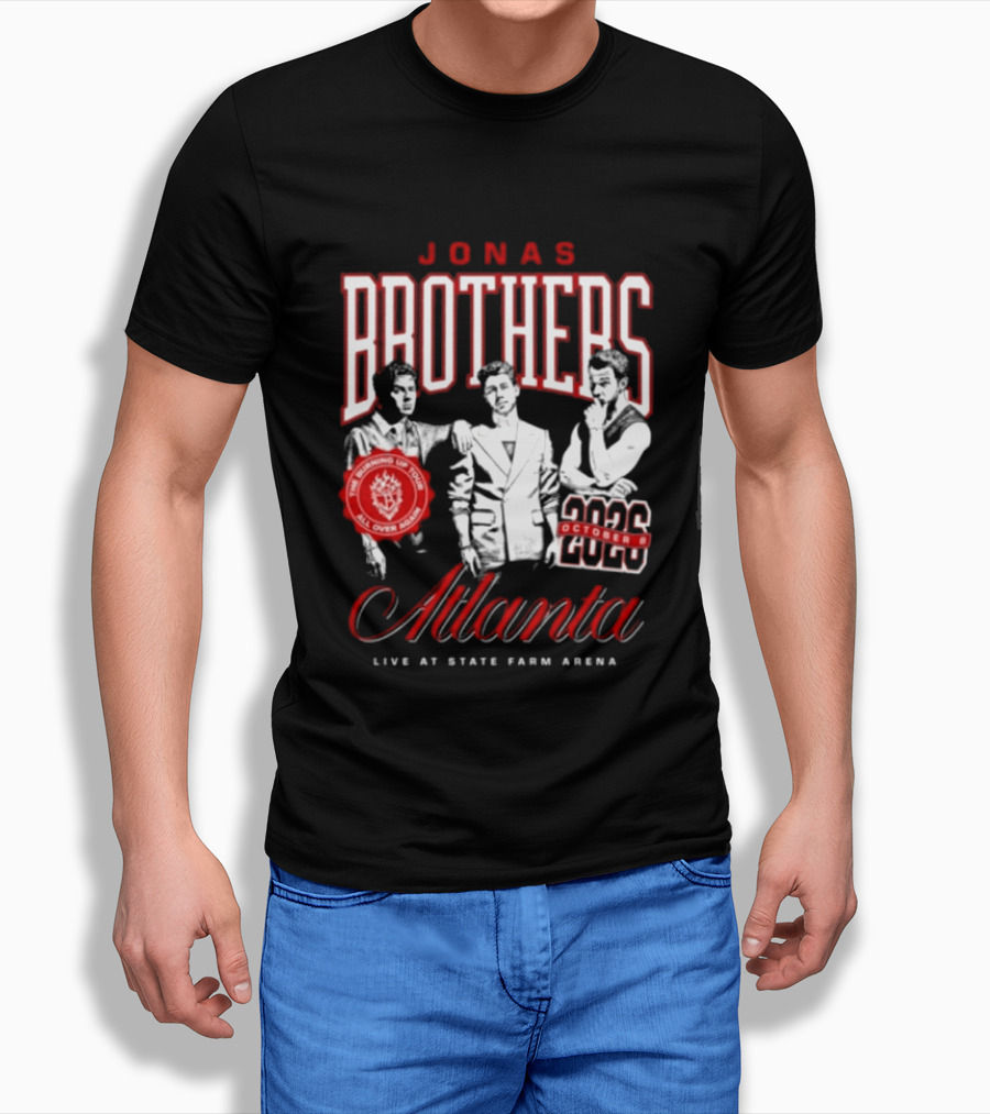 Jonas Brothers Atlanta State Farm Arena 2024 October Live Burning Up All Over Again T-Shirt