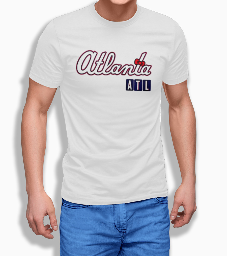 Atlanta Braves Hello Kitty ATL 2026 Baseball Cartoon Collaboration T-Shirt