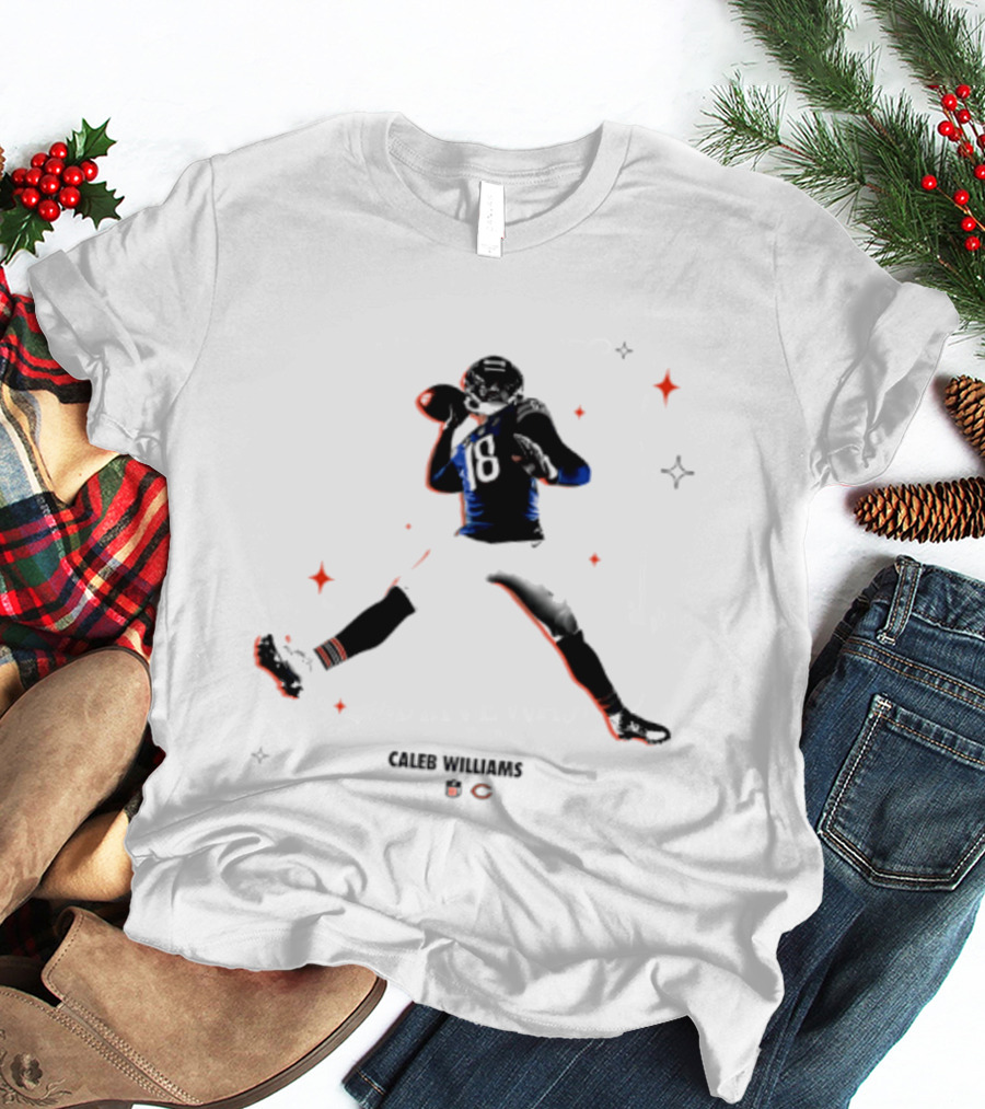 Caleb Williams Chicago Bears Fly Air Jordan 8 Pose T-Shirt