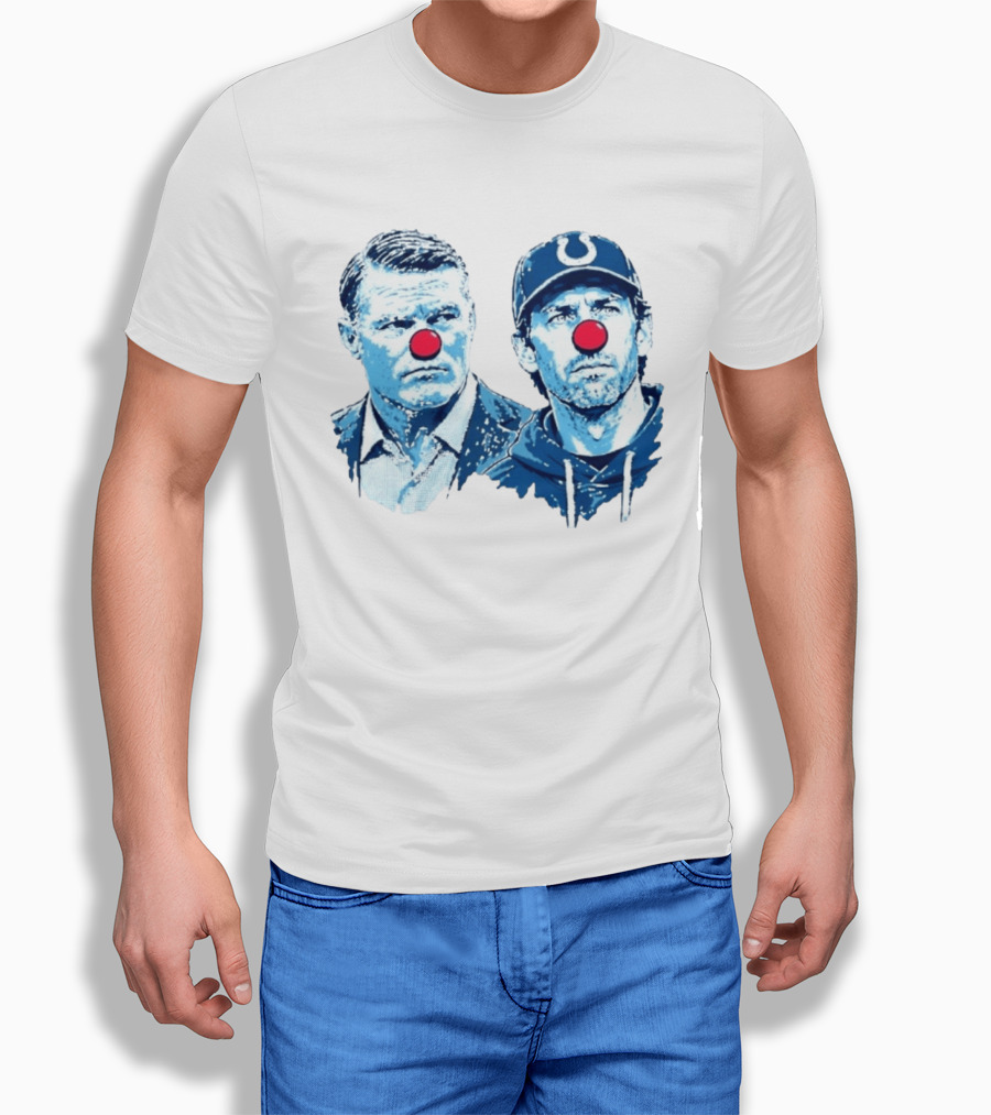 Chris Ballard Shane Steichen Clown Red Nose Football Colts T-Shirt