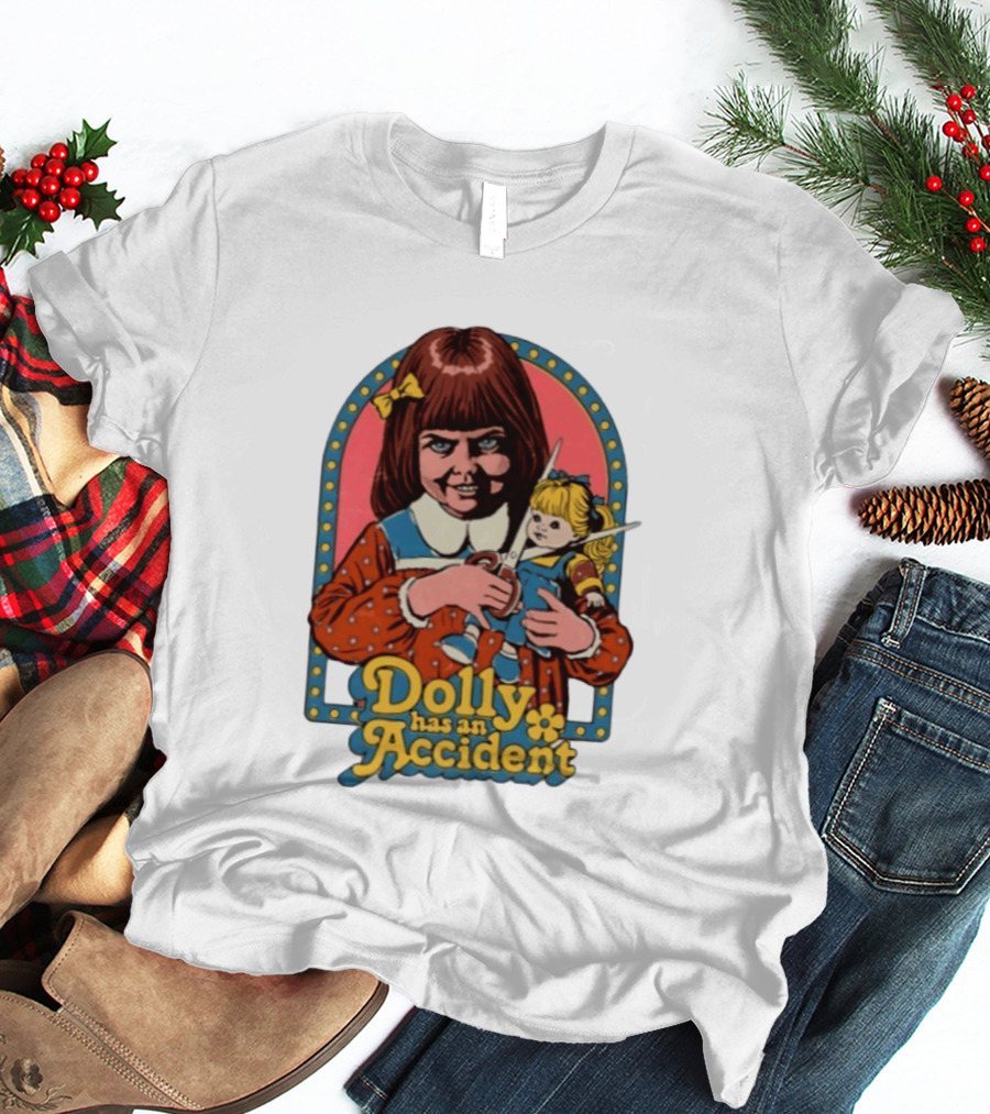 Dolly Has An Accident Creepy Doll Steven Rhodes T-Shirt