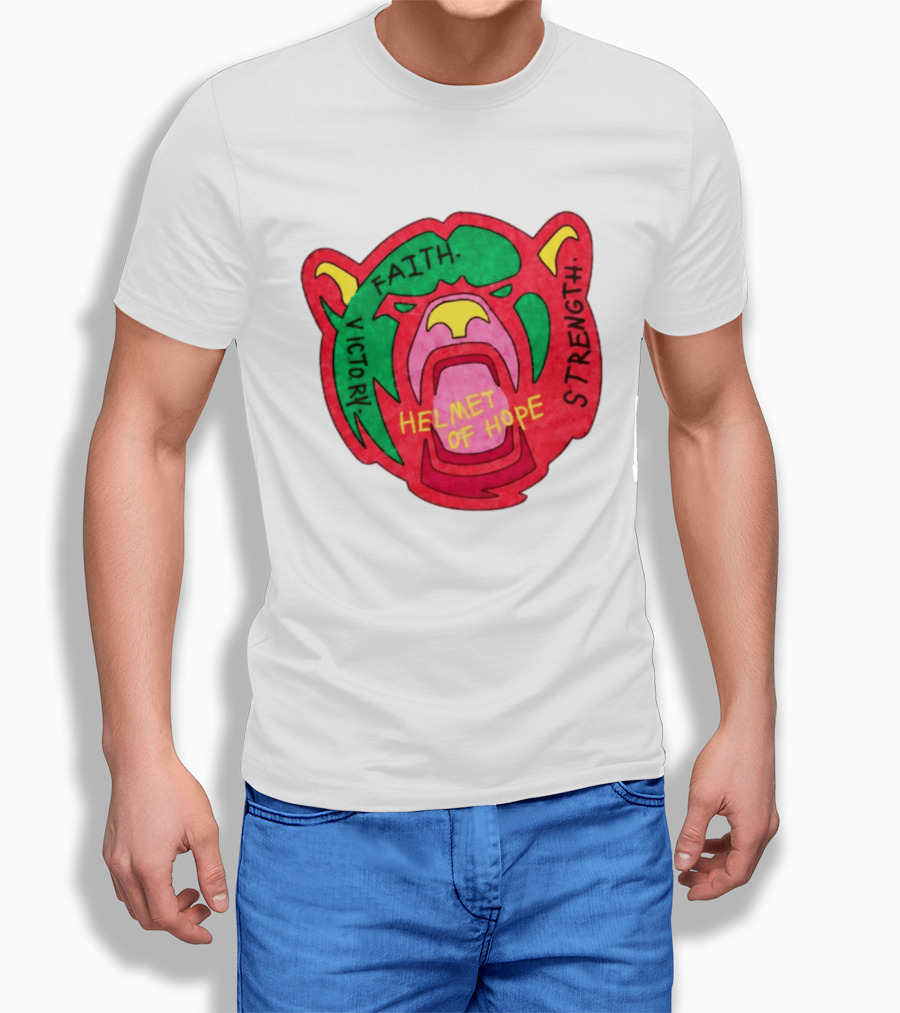 Helmet Of Hope Faith Victory Strength Baylor Football Bear T-Shirt