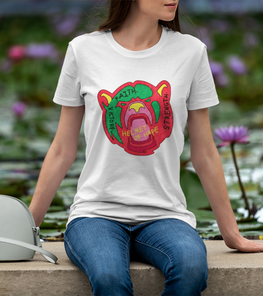 Helmet Of Hope Faith Victory Strength Baylor Football Bear T-Shirt