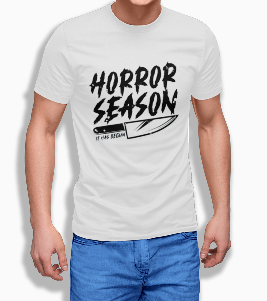Horror Season It Has Begun Scary Halloween Knife T-Shirt