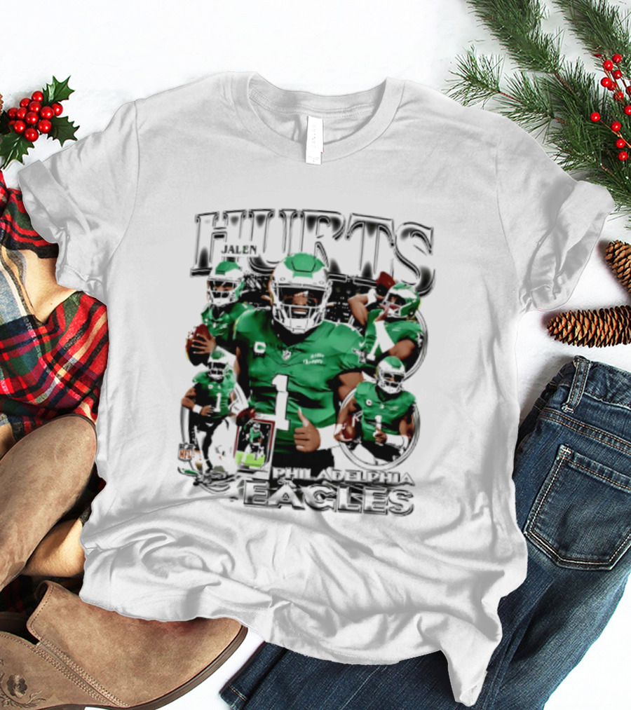 Jalen Hurts Philadelphia Eagles 2026 Hurts Player Collage T-Shirt