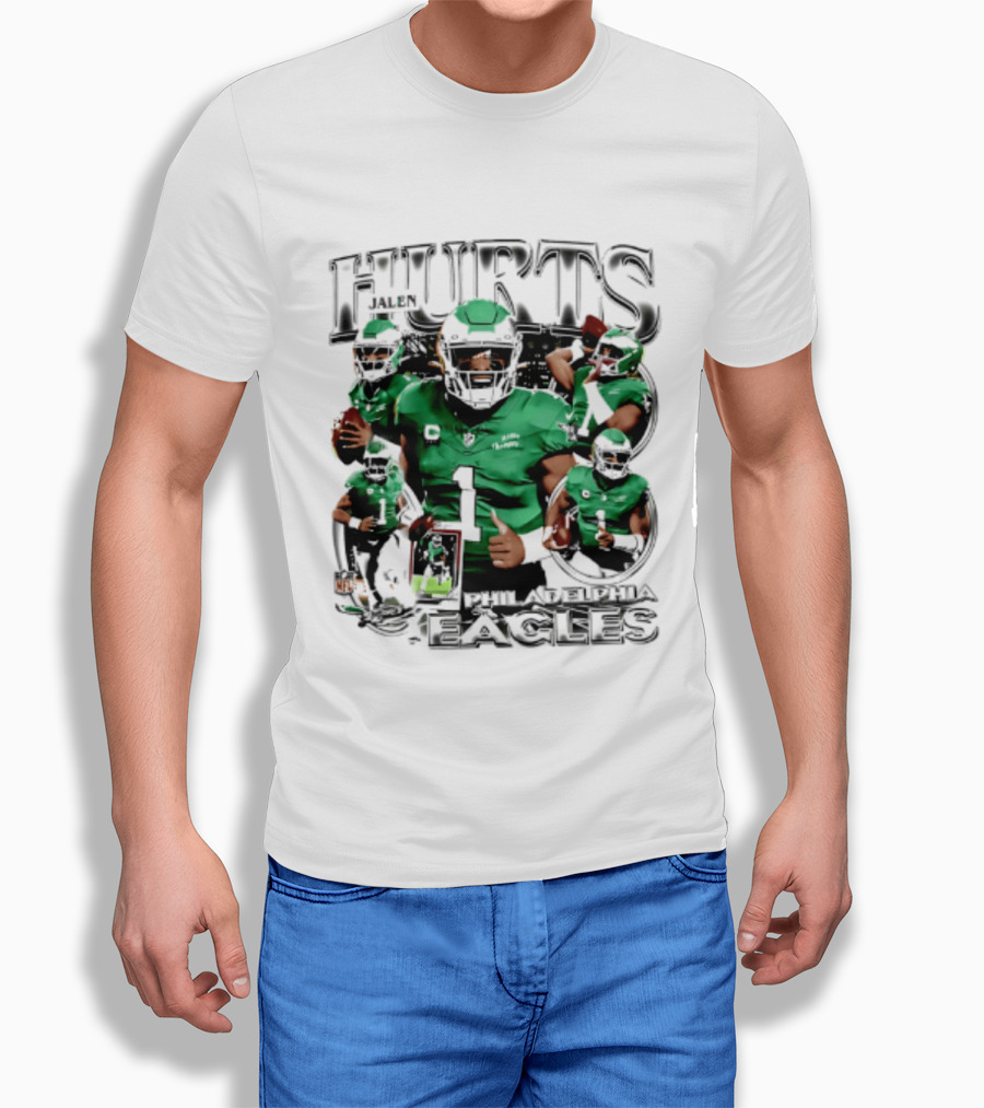 Jalen Hurts Philadelphia Eagles 2026 Hurts Player Collage T-Shirt