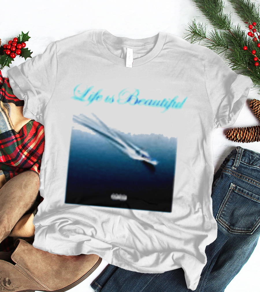 Life Is Beautiful Album White Larry June Shop T-Shirt