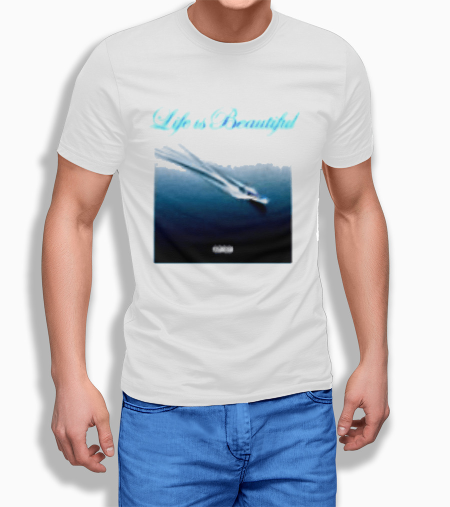 Life Is Beautiful Album White Larry June Shop T-Shirt