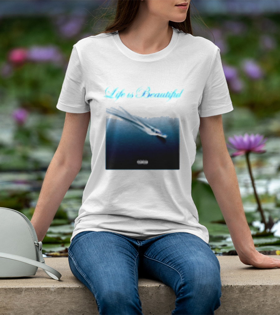 Life Is Beautiful Album White Larry June Shop T-Shirt