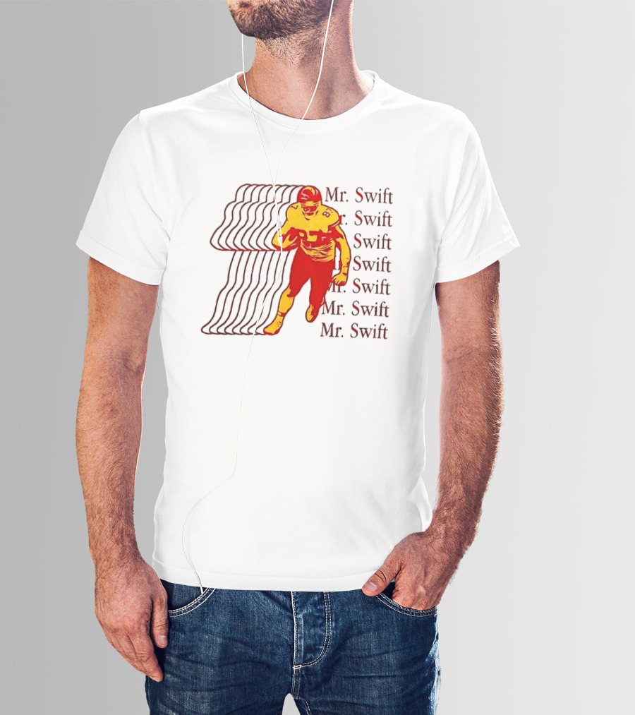 Mr. Swift 87 Kansas City Chiefs Football Player 2 Sided Back T-Shirt