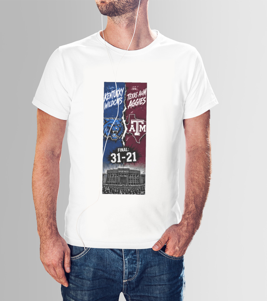 Kentucky Wildcats Vs Texas A&M Aggies Final 2026 Score 31 21 At Kyle Field T-Shirt