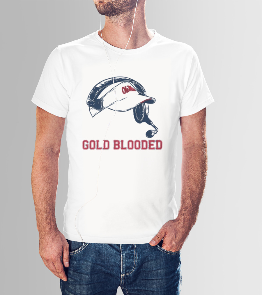 Ole Miss Head Coach Visor Gold Blooded T-Shirt