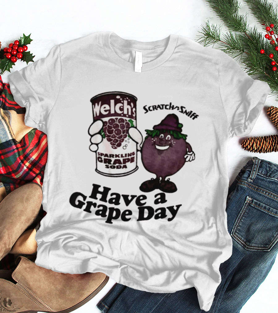 Welch's Scratch N Sniff Sparkling Grape Have A Grape Day T-Shirt