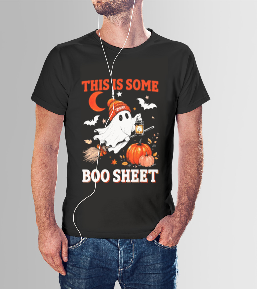 This Is Some Boo Sheet Spooky Ghost Lantern Pumpkin Halloween T-Shirt