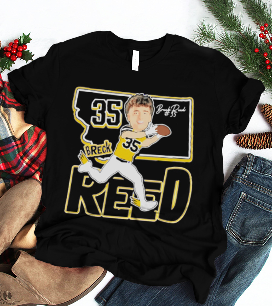 35 Breck Reed Montana State Bobcats Player Caricature 2026 T-Shirt