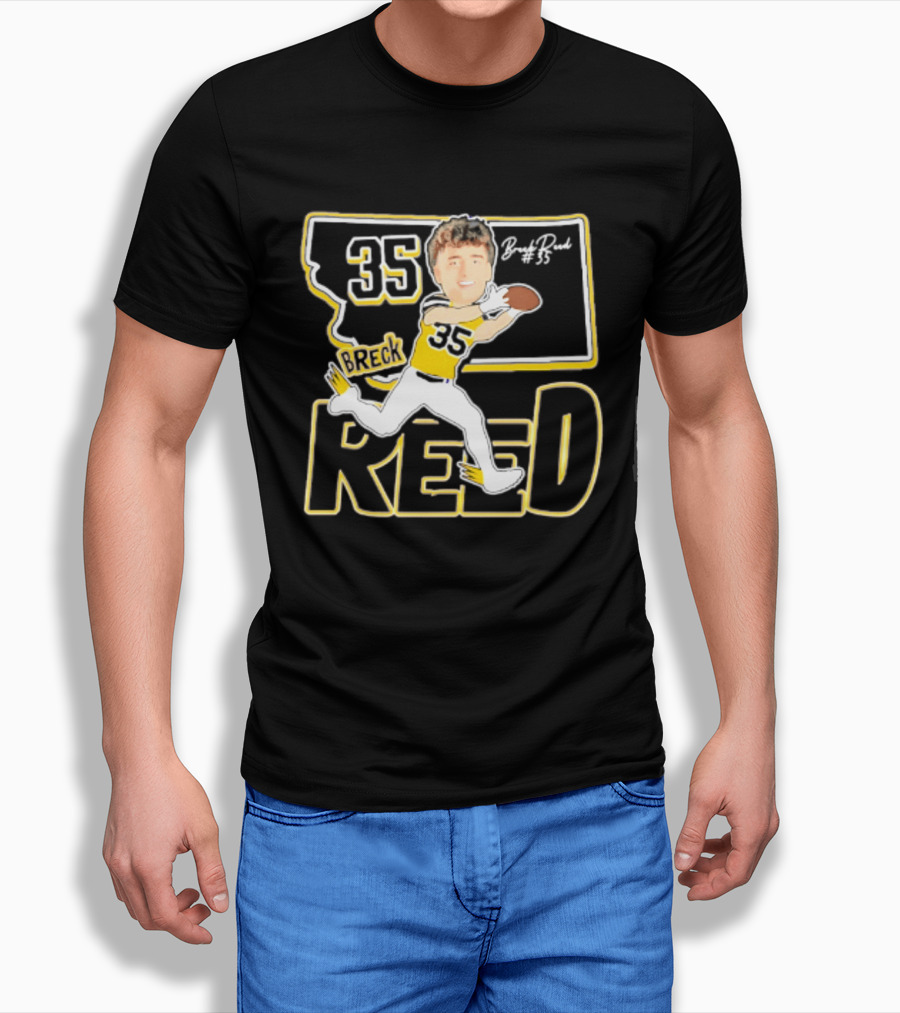 35 Breck Reed Montana State Bobcats Player Caricature 2026 T-Shirt