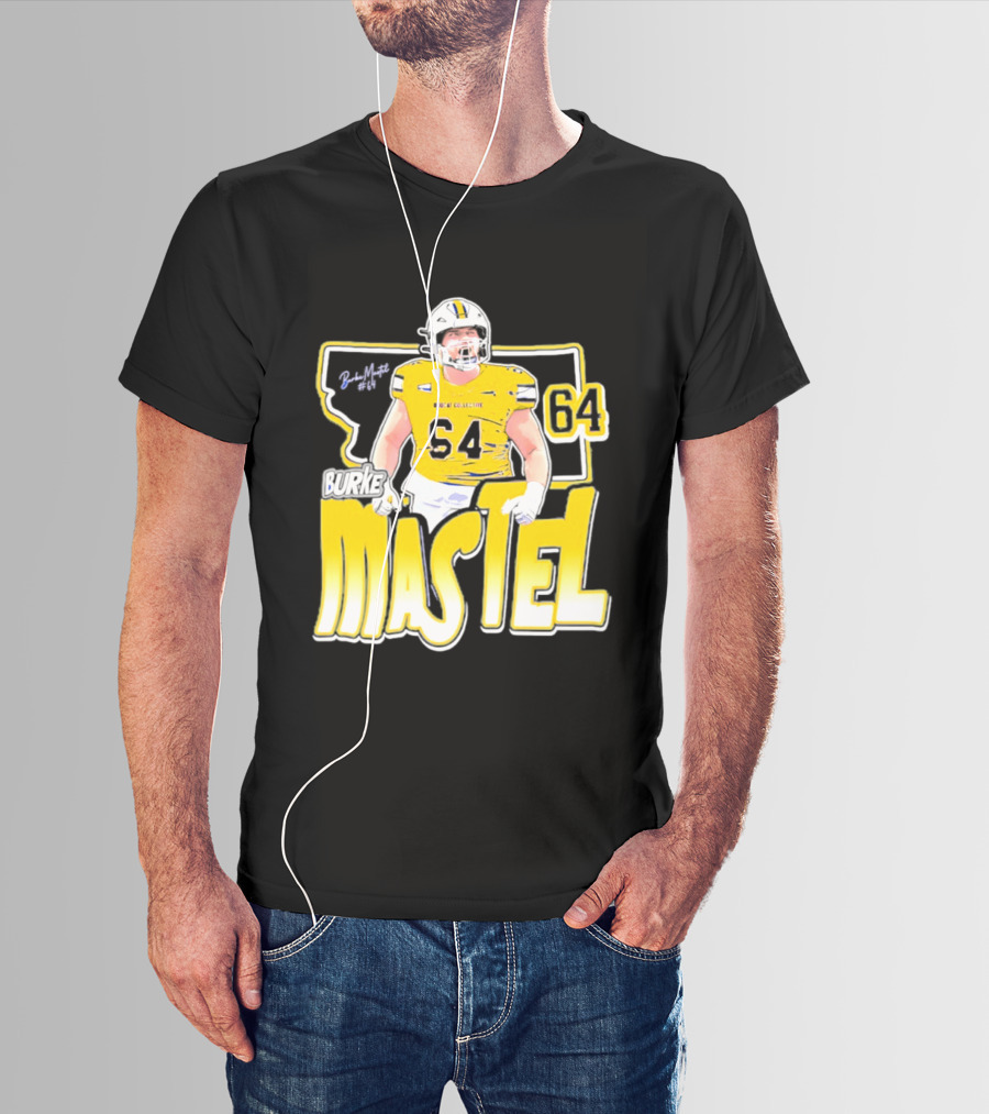 Burke Mastel 2026 Montana State Bobcats Player 64 Caricature T-Shirt
