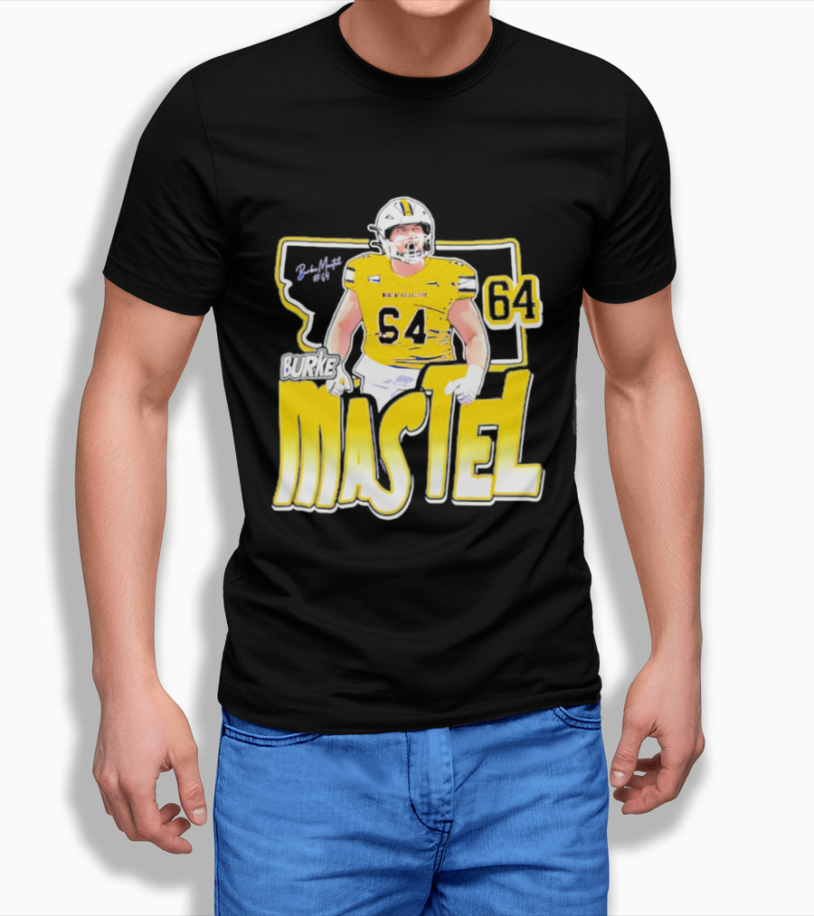 Burke Mastel 2026 Montana State Bobcats Player 64 Caricature T-Shirt