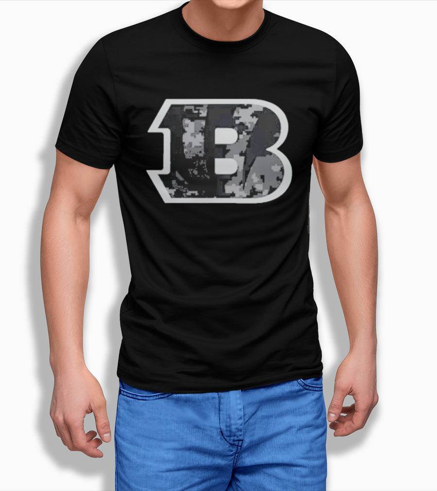 Cincinnati Bengals 2026 Salute To Service Camouflage B T-Shirt
