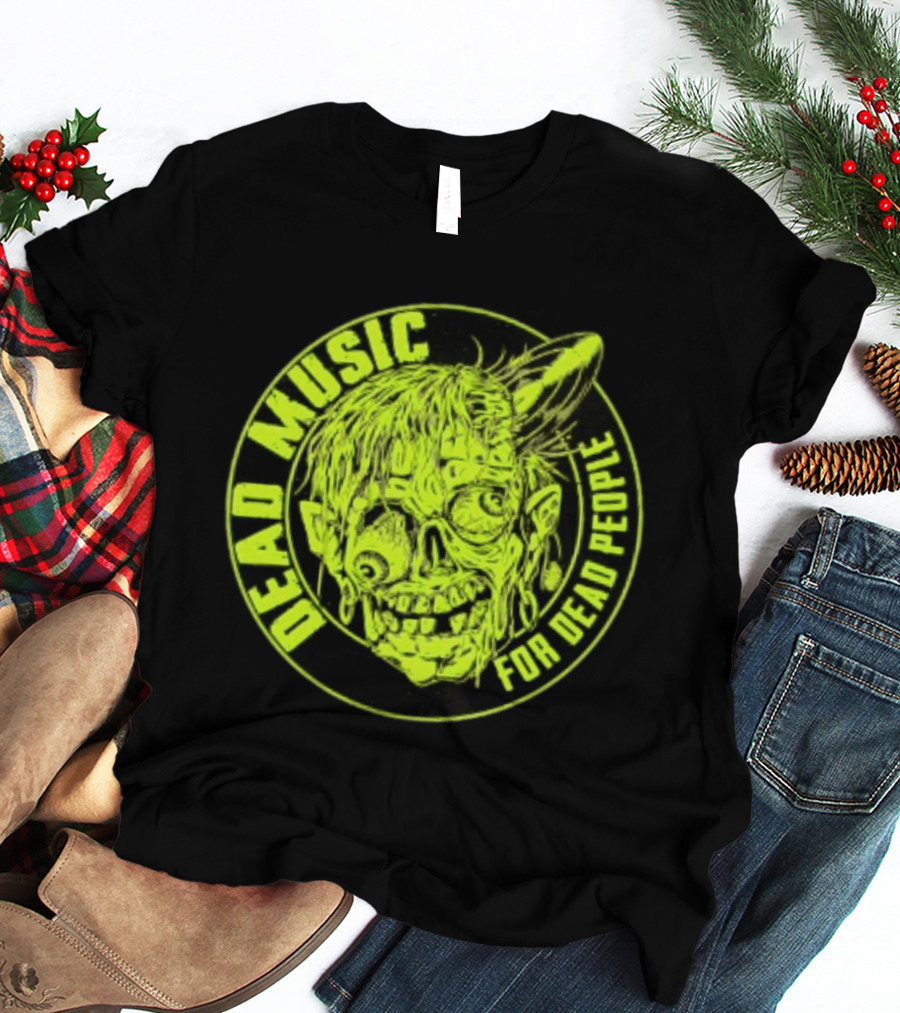 Zombie Vinyl Record Dead Music For Dead People T-Shirt