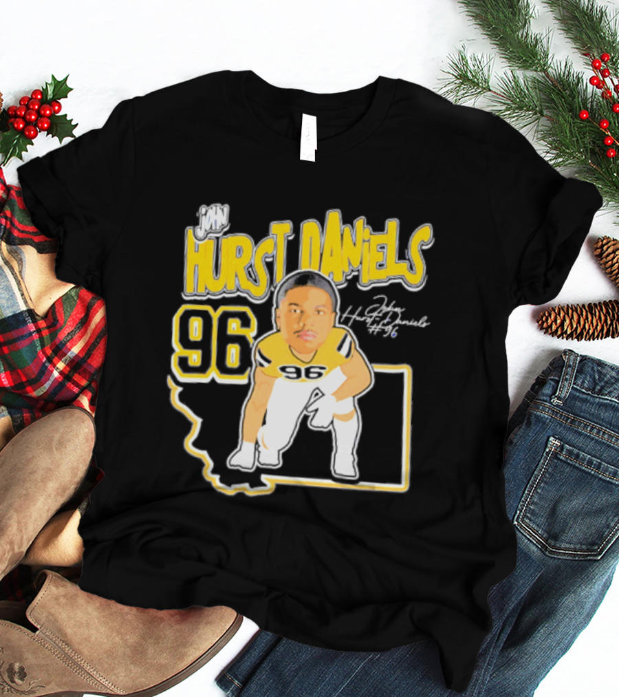 Montana State Bobcats 2026 Hurst Daniels 96 Player Caricature T-Shirt
