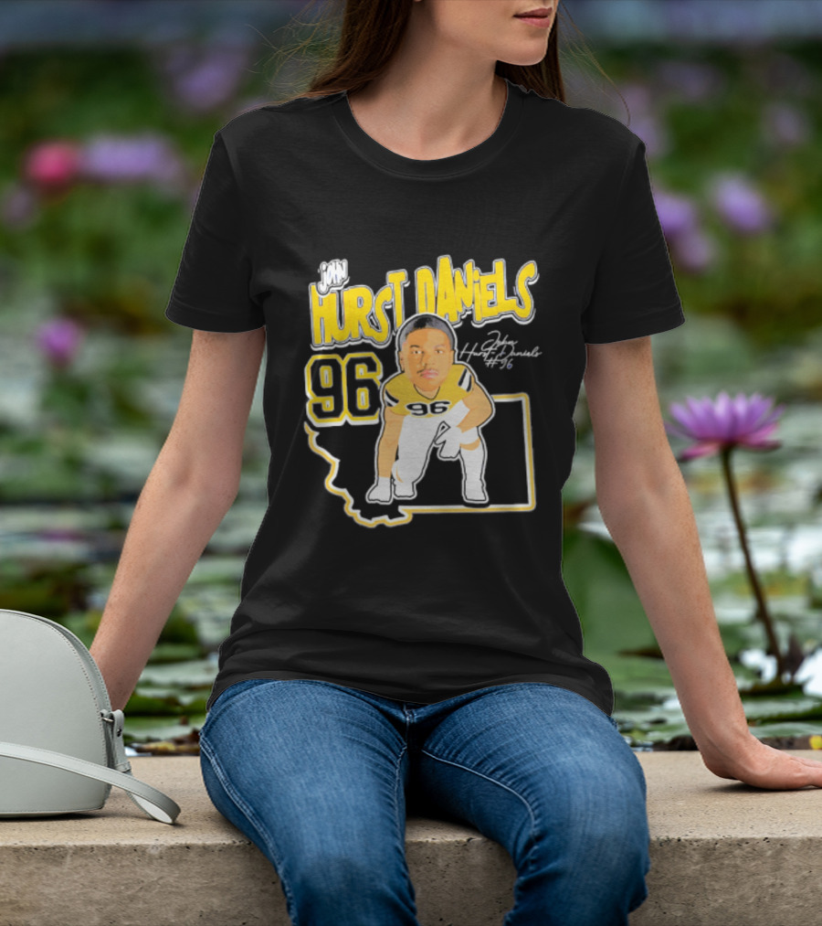 Montana State Bobcats 2026 Hurst Daniels 96 Player Caricature T-Shirt