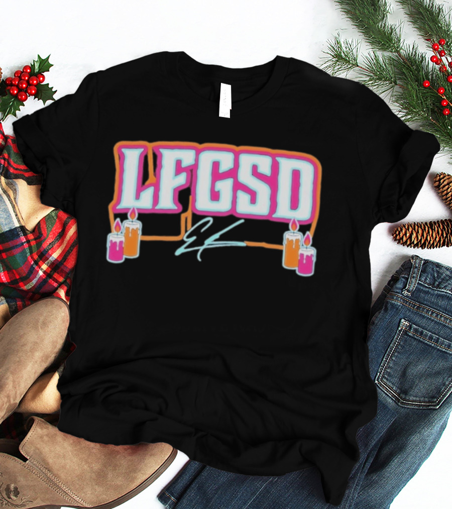 LFGSD Ethan San Diego Padres Candles T-Shirt