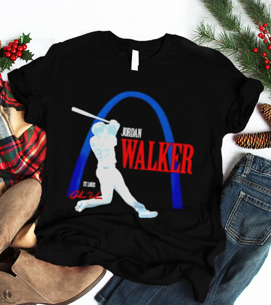 Jordan Walker St Louis Cardinals Gateway Arch Baseball Player T-Shirt