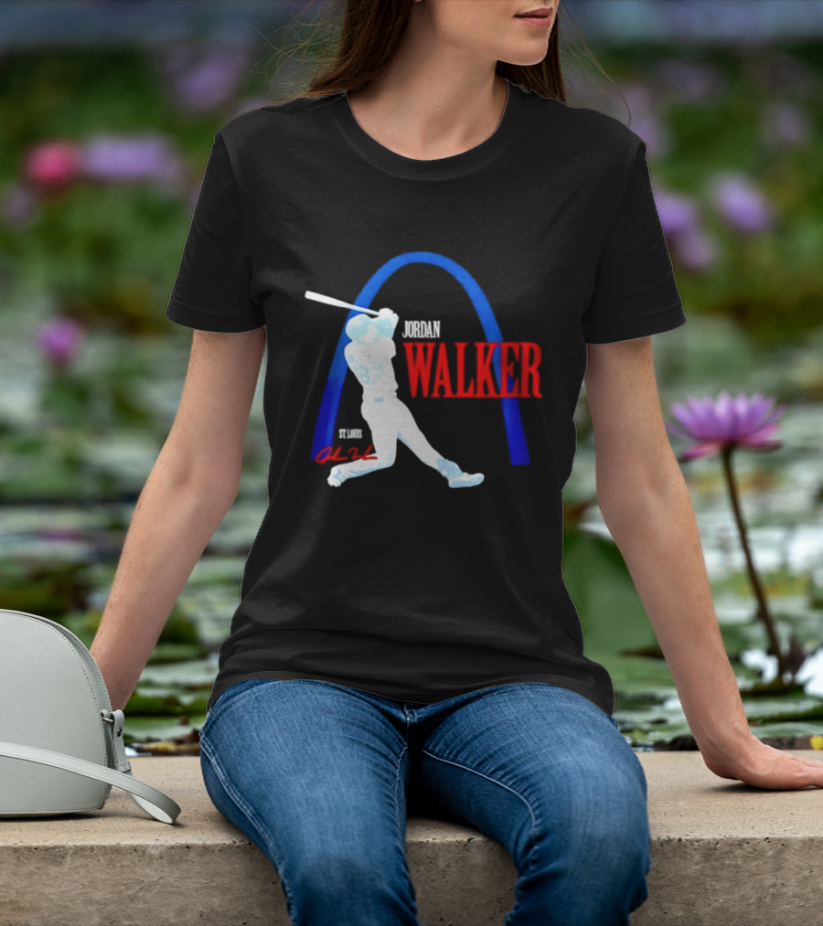 Jordan Walker St Louis Cardinals Gateway Arch Baseball Player T-Shirt