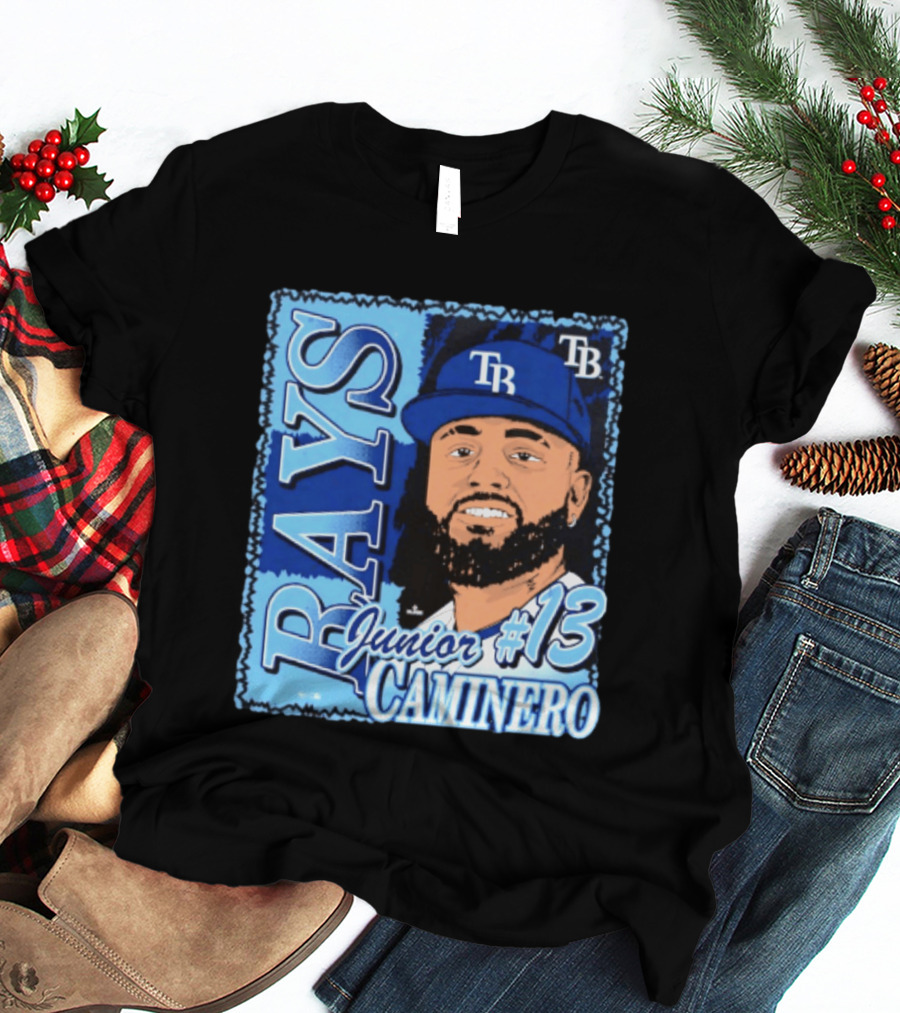Junior Caminero #13 Tampa Bay Rays TB Player Profile T-Shirt