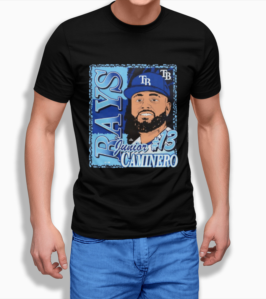 Junior Caminero #13 Tampa Bay Rays TB Player Profile T-Shirt