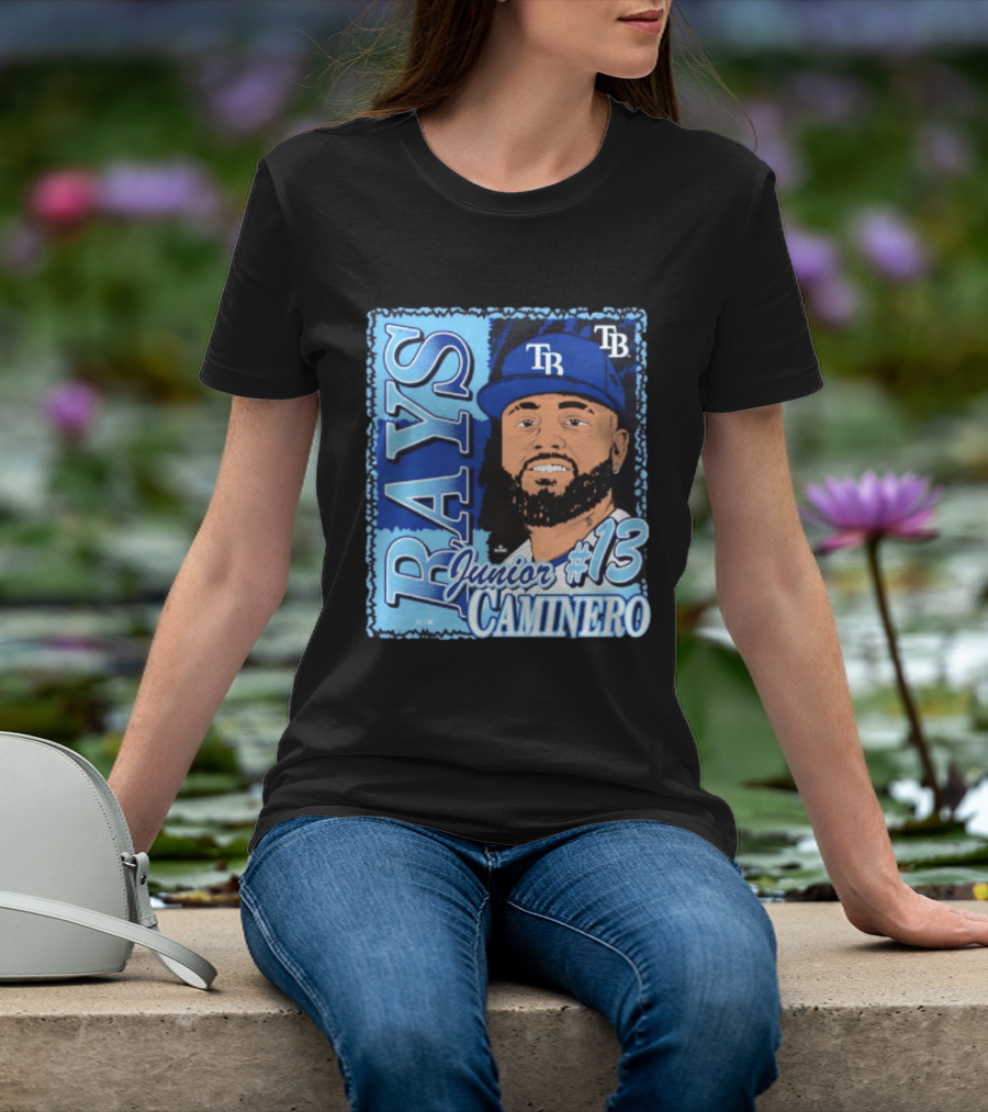 Junior Caminero #13 Tampa Bay Rays TB Player Profile T-Shirt